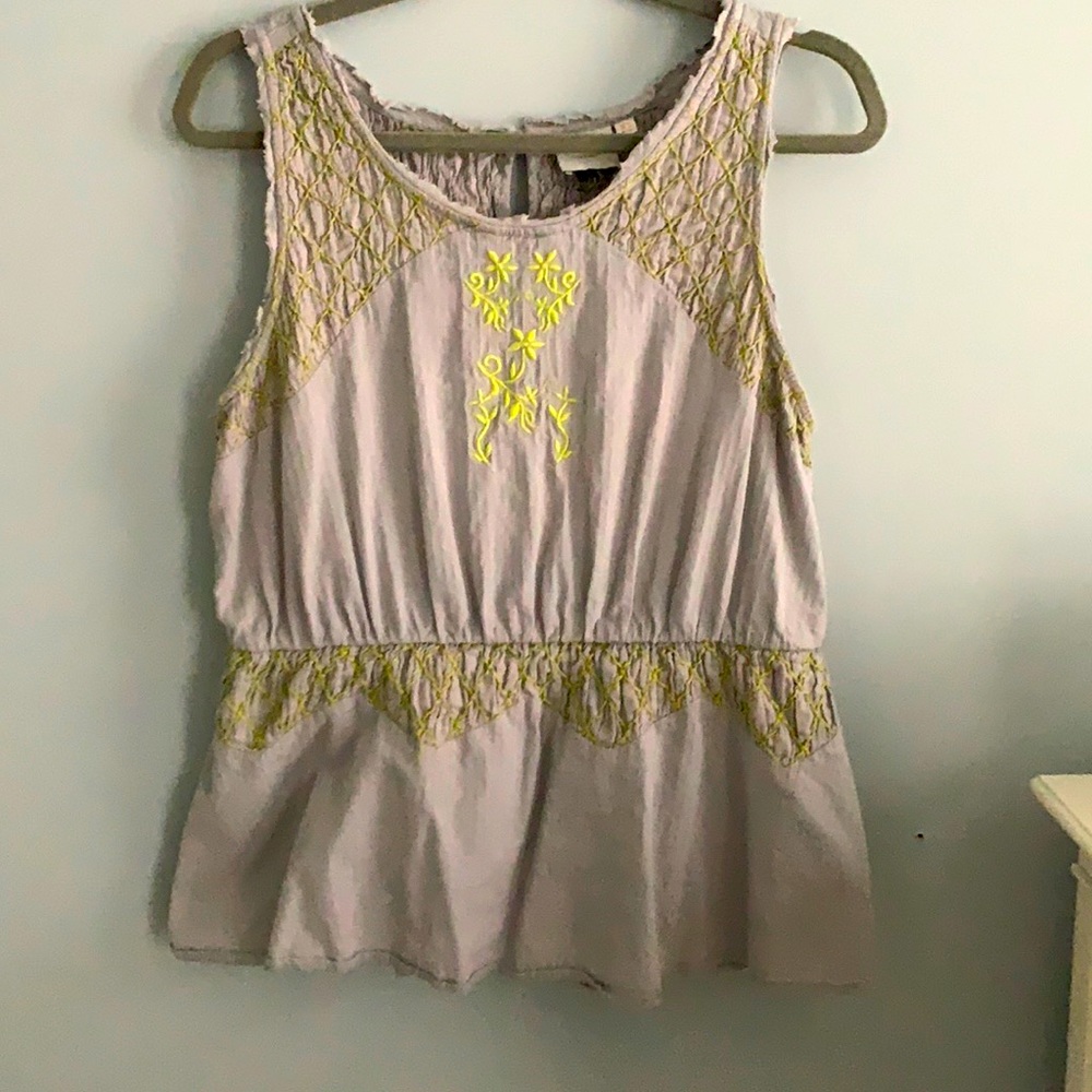 Anthropologie peplum tank sz. 12